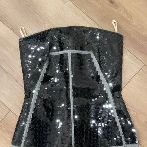Rick Owens Black Sequin Top